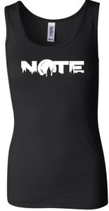 NOTE Tank Top - Black with White Logo