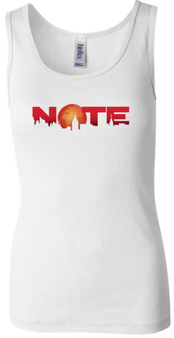 NOTE Tank Top - White with Full Color Logo